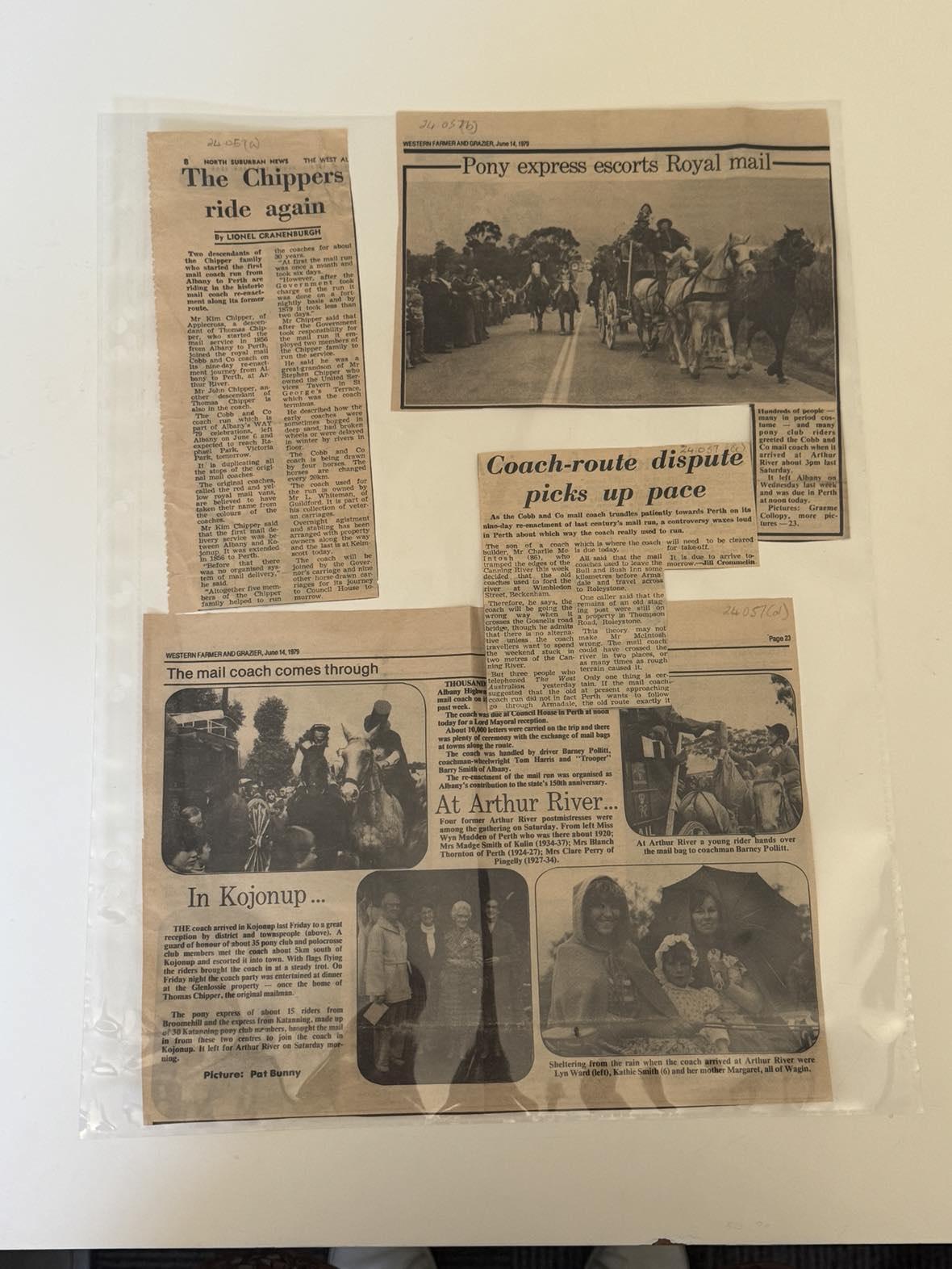 Newspaper clippings