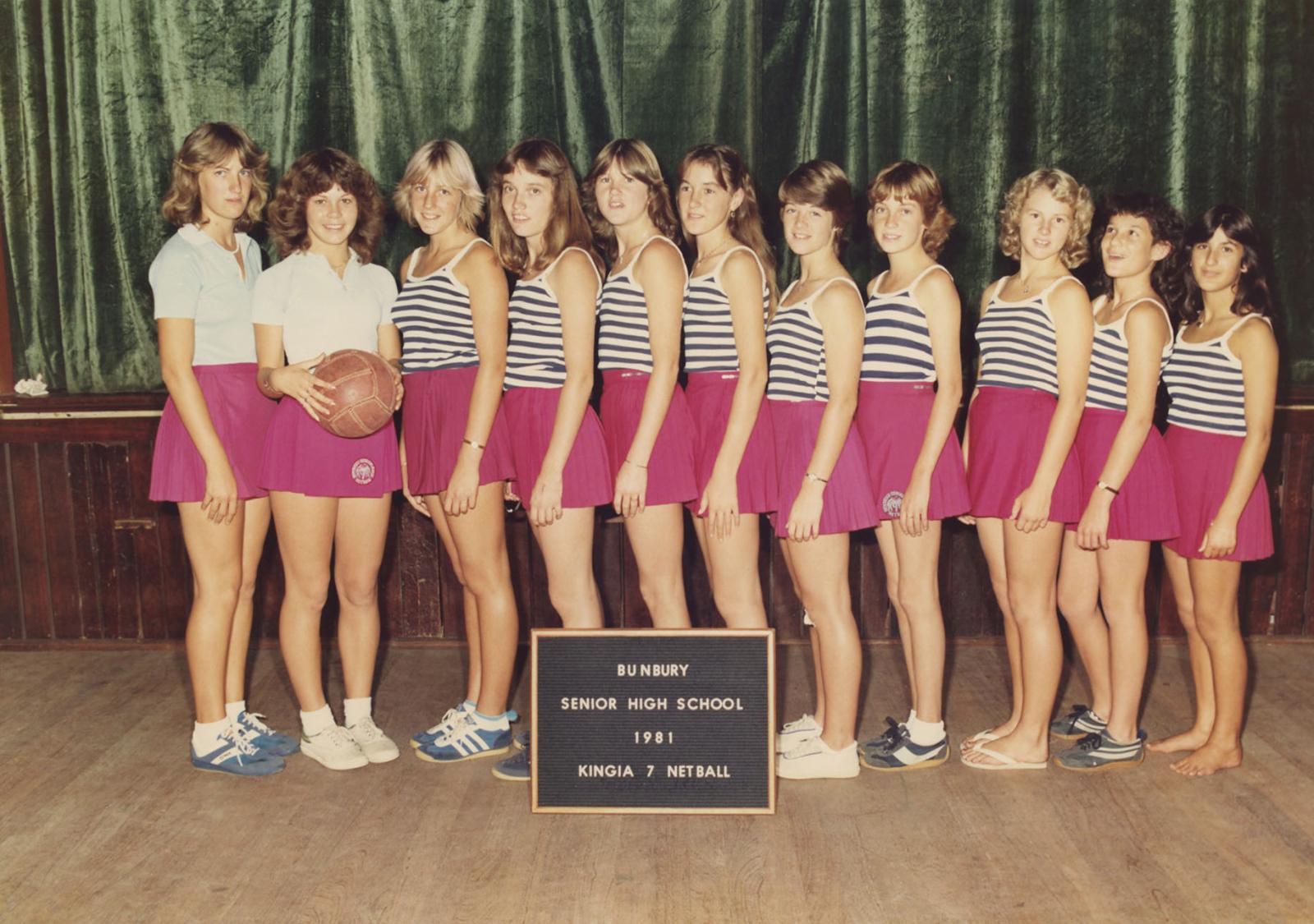 BSHS Kingia Kingia 7 Netball 1981