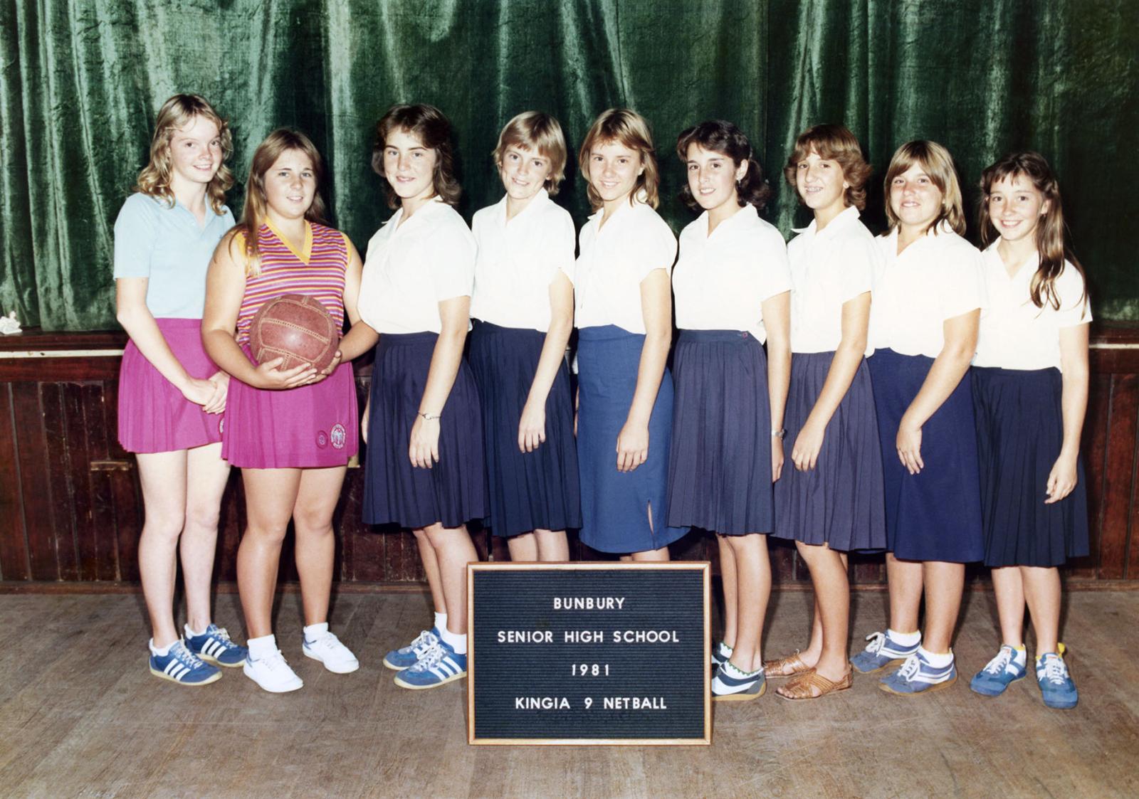 BSHS Kingia 9 Netball 1981