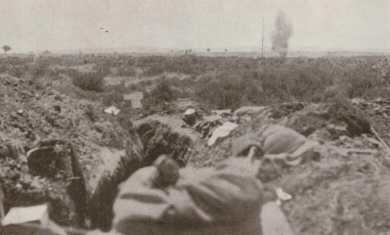 Shell-bursting-in-trenches---Anzac