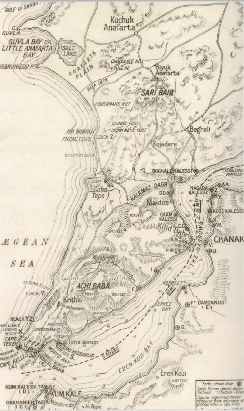 Gallipoli Peninsula Map