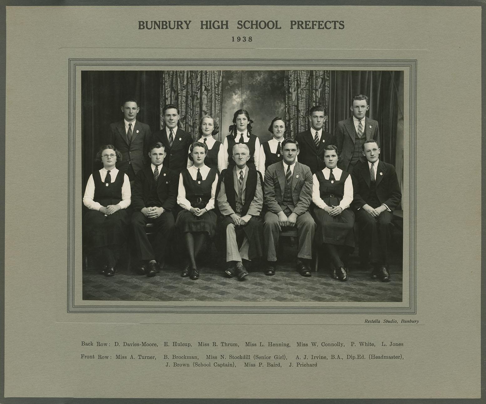 BHS Prefects 1938