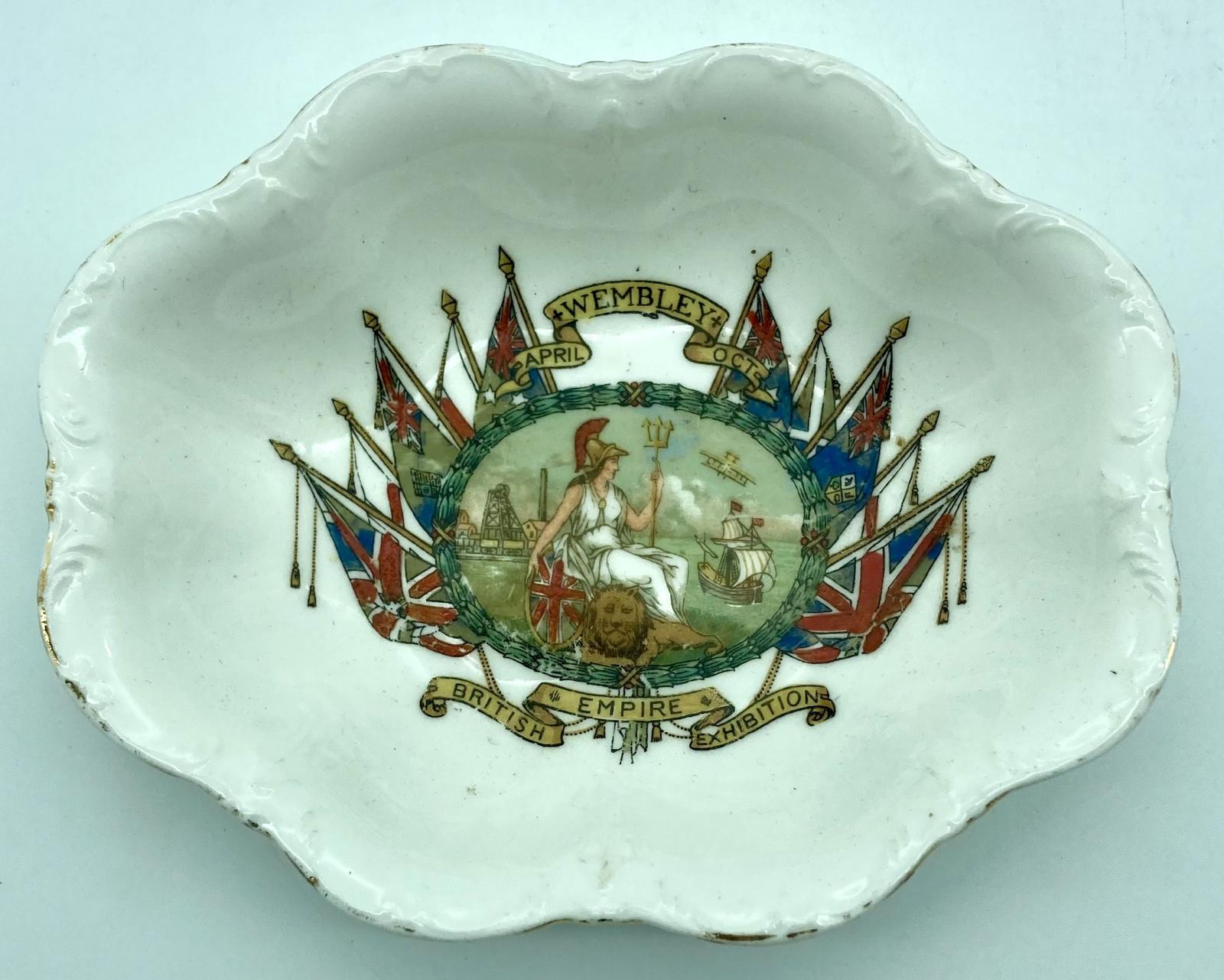 British Empire Exhibition fluted china dish