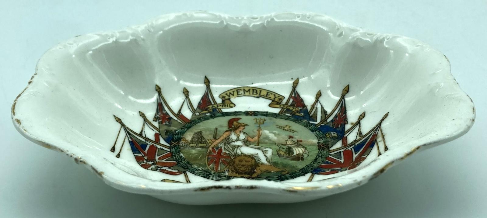 British Empire Exhibition fluted china dish