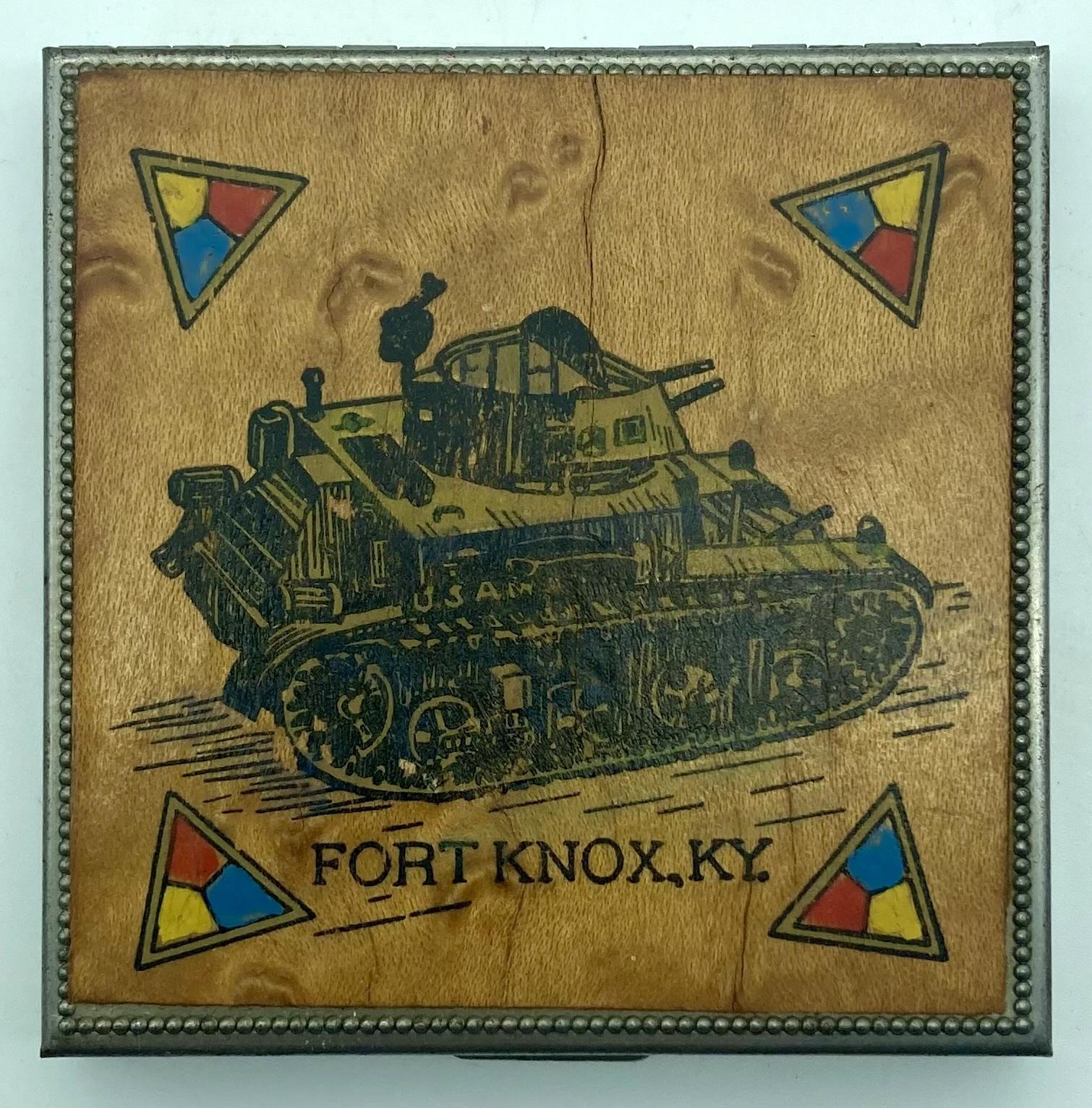 Timber and metal powder compact with tank and Fort Knox