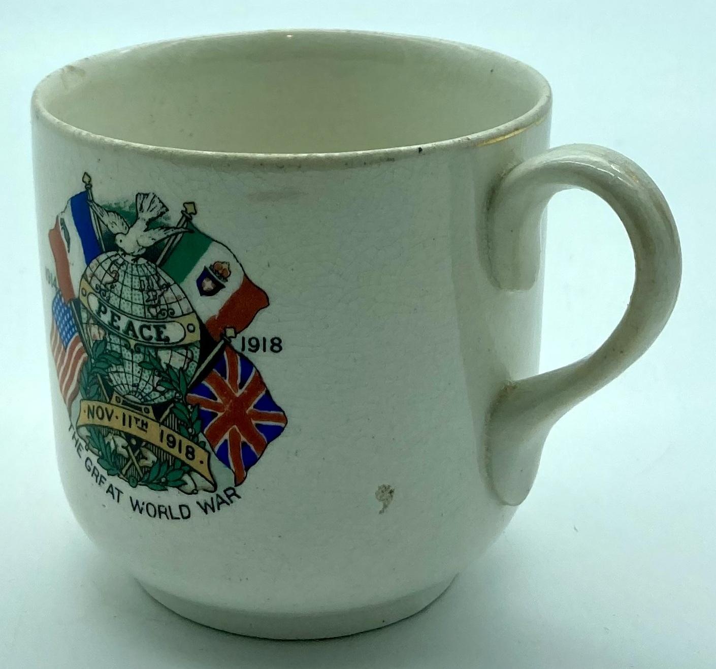 Other side view of Peace Cup celebrating the end of the Great War