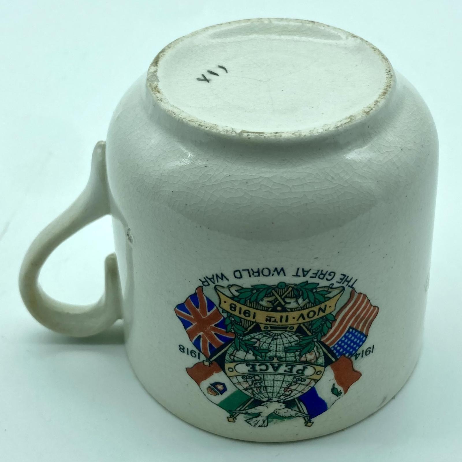 Bottom view of Peace Cup celebrating the end of the Great War