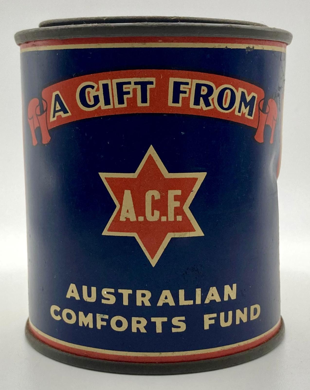 Australian Comforts Fund Federated Jubes tin - front view