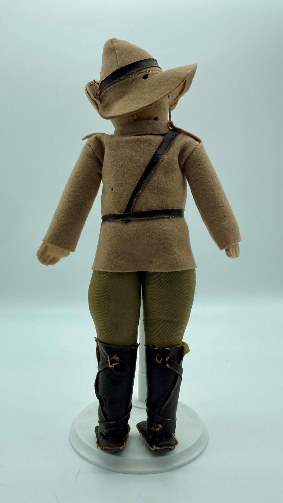 Reverse of Australian Light Horseman doll 