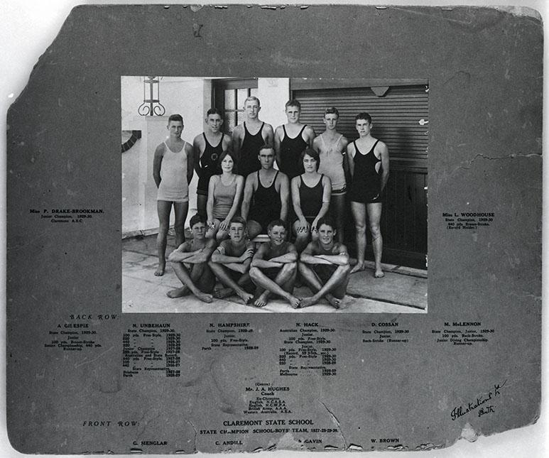 Claremont State School Swimming Team Source: Claremont Museum 03.94a