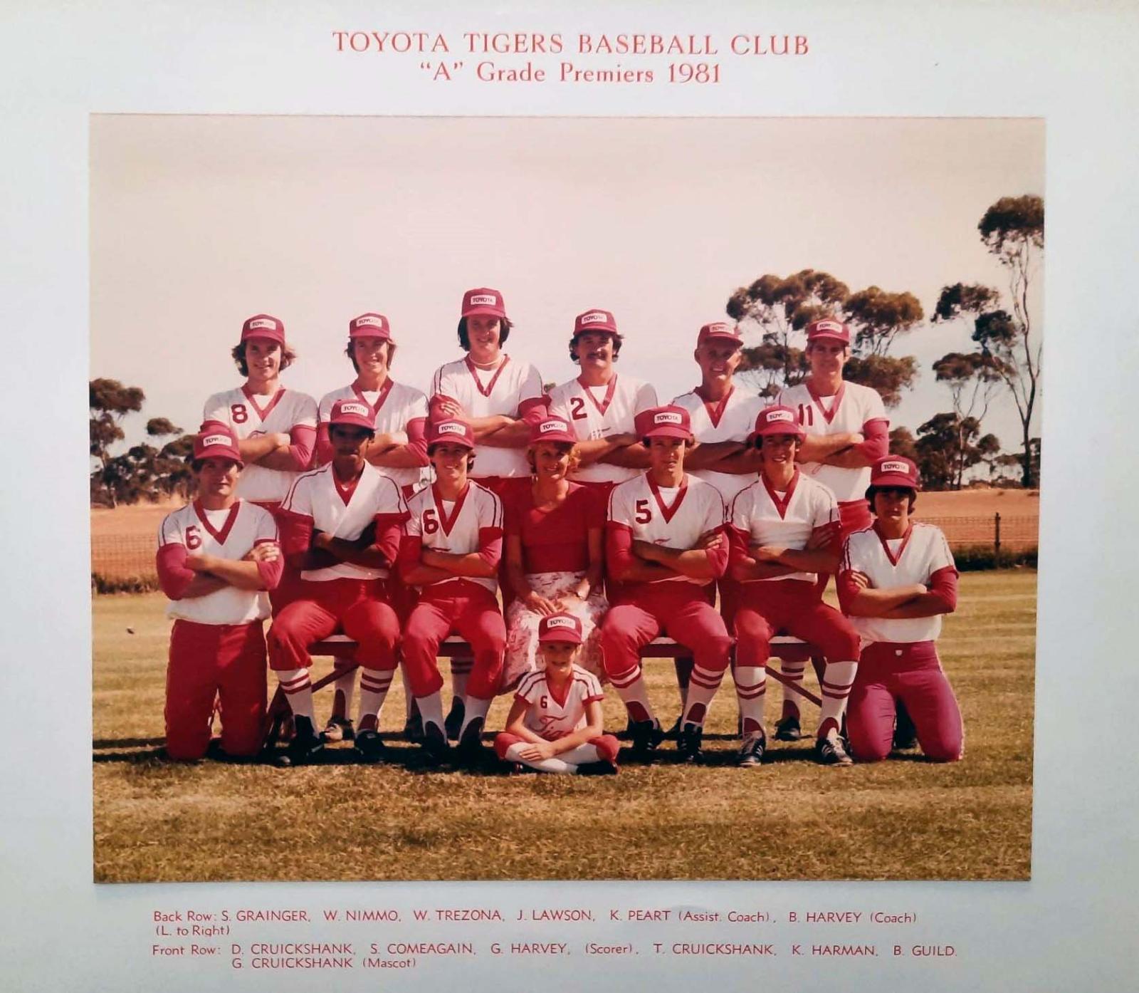 1981 Toyota Tigers Premiers team