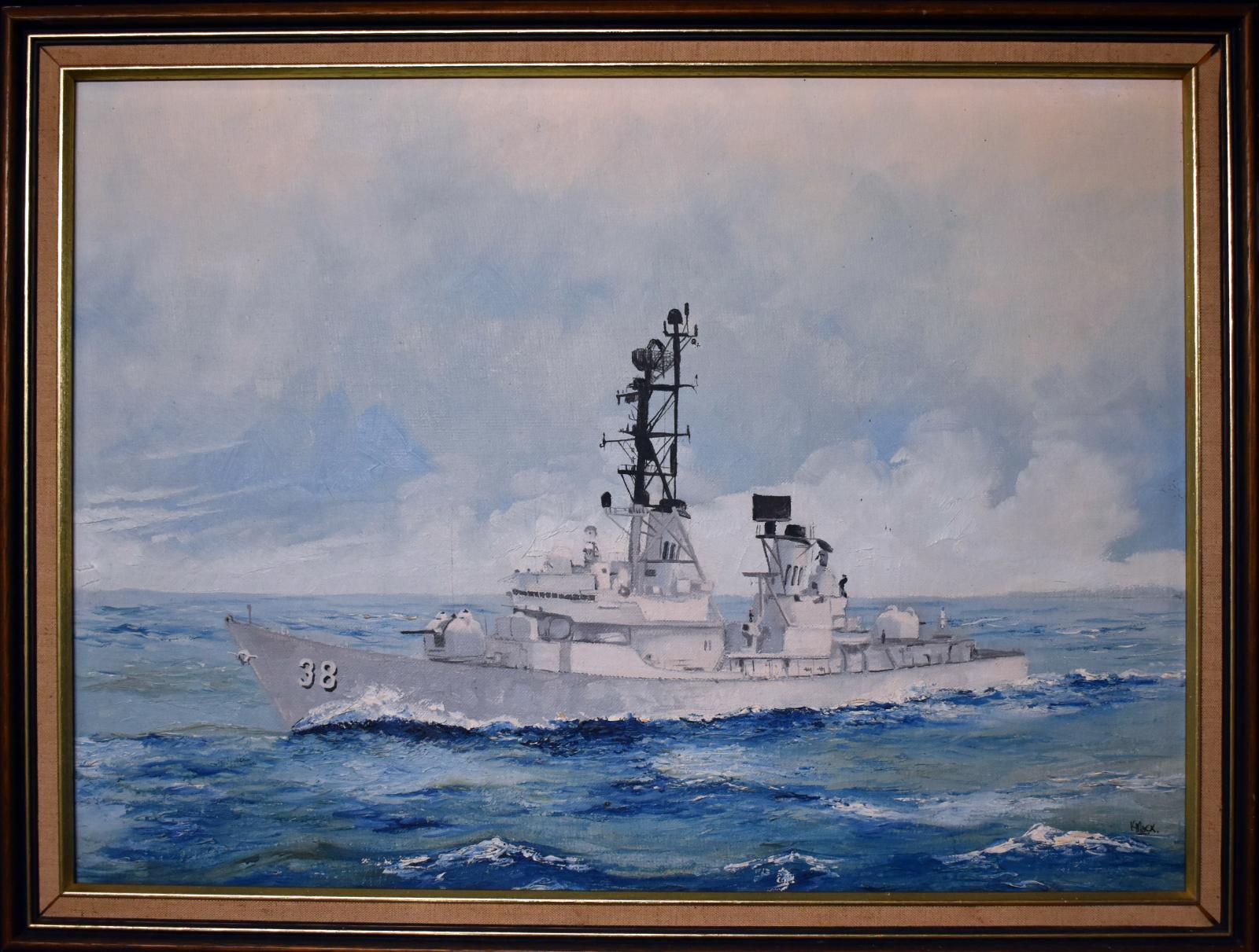 HMAS Perth II Oil Painting - front