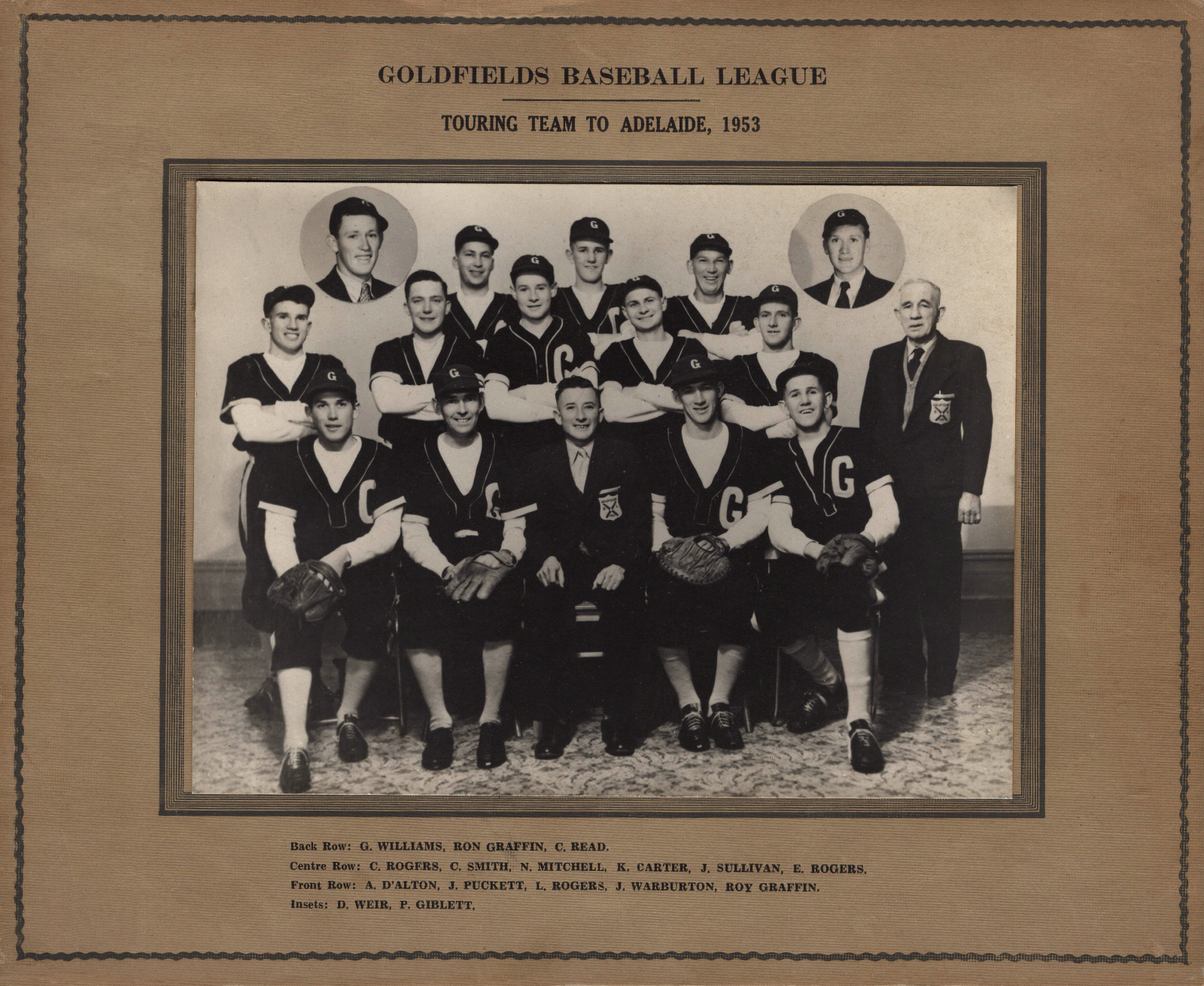 1953 Goldfields Team for the Coronation Carnival in Adelaide