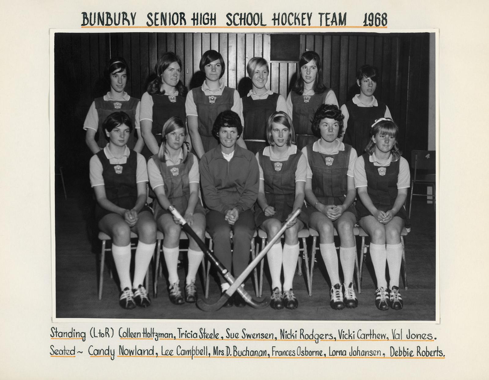 Girls Hockey A-Grade Team 1968