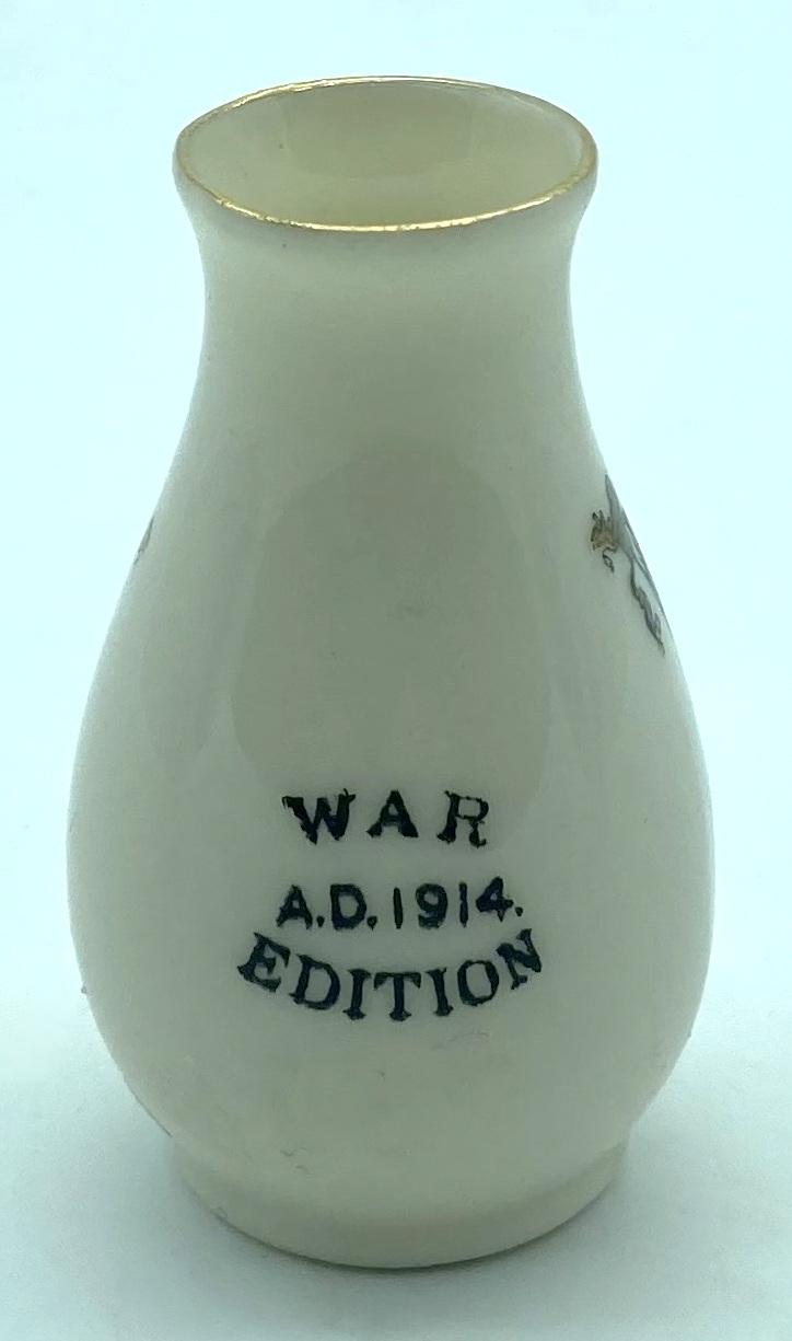 Arcadian China crested ware ornament - Belgium - back view