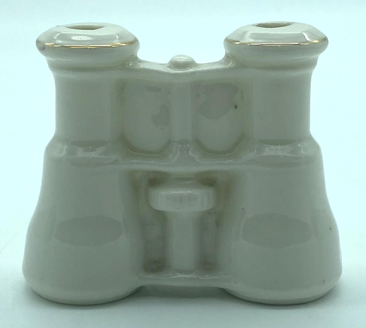 Arcadian China crested ware - binoculars - Cotherstone - back view