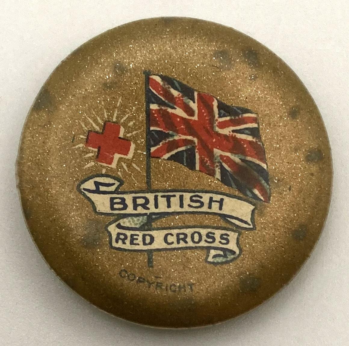 'British Red Cross Day' fundraising button 1917 - large size