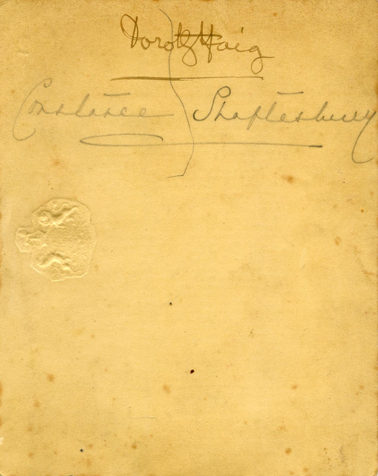 Reverse of Buckingham Palace Entertainment Invitation showing signatures