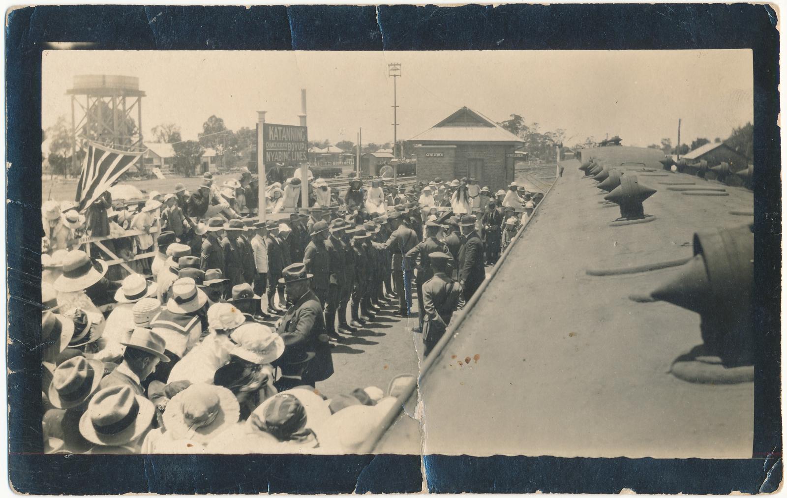 Troops Leaving Katanning Railway Station