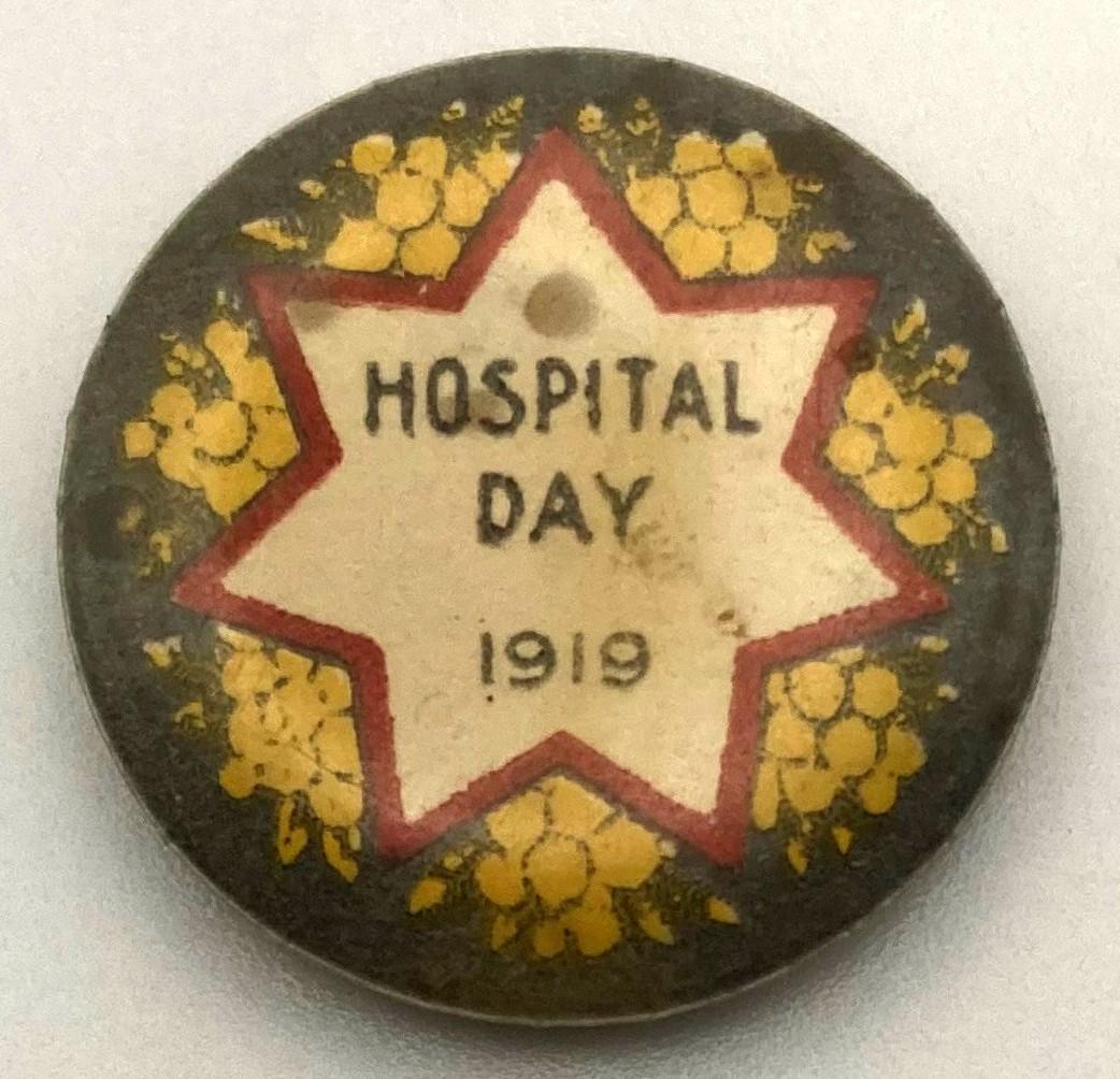 'Hospital Day' fundraising button 1919 - small size