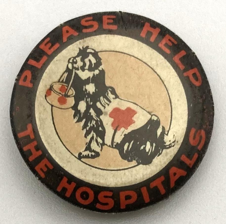 'Hospital Day' fundraising button 1920 - small size