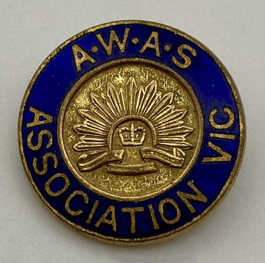 Australian Women's Army Service (A.W.A.S.) Association Victoria badge