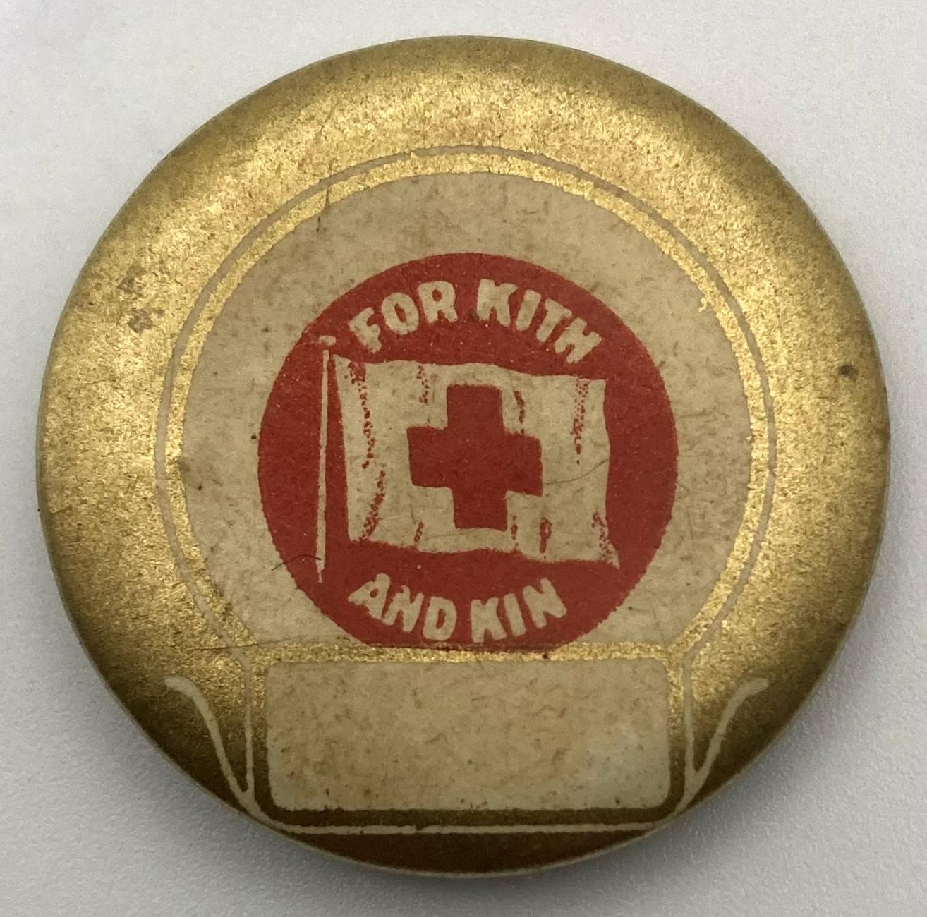 'Red Cross Day' fundraising button 1915 - large size