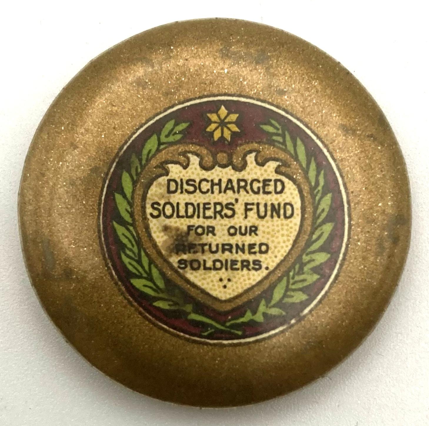 'Our Soldiers' Day' fundraising button 1916 - large size