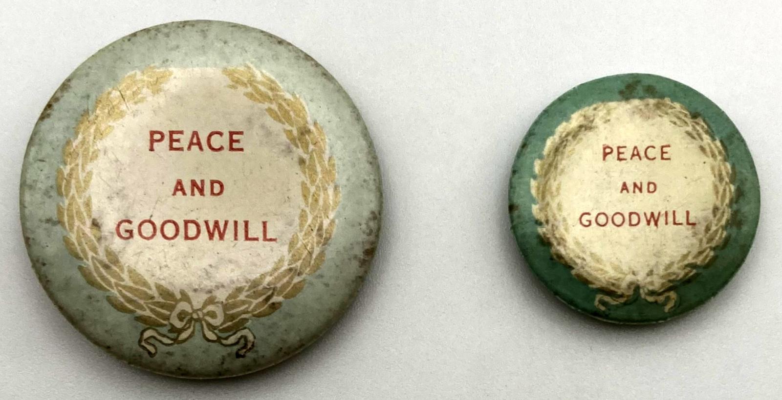 'Salvation Army Day' fundraising button 1919 - both sizes