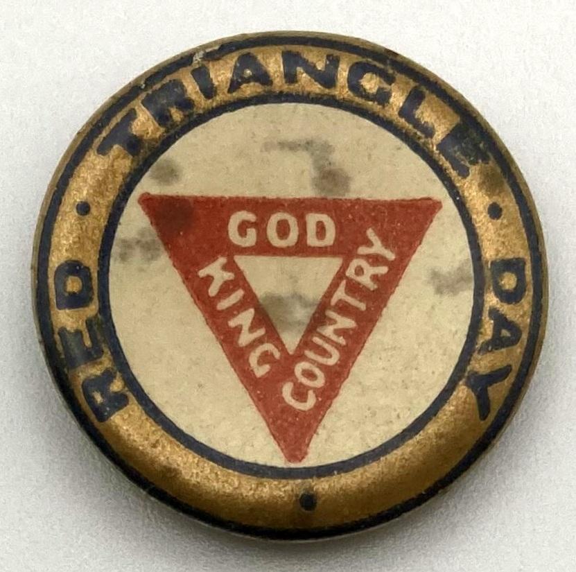 'Red Triangle Day' fundraising button 1918 - small size