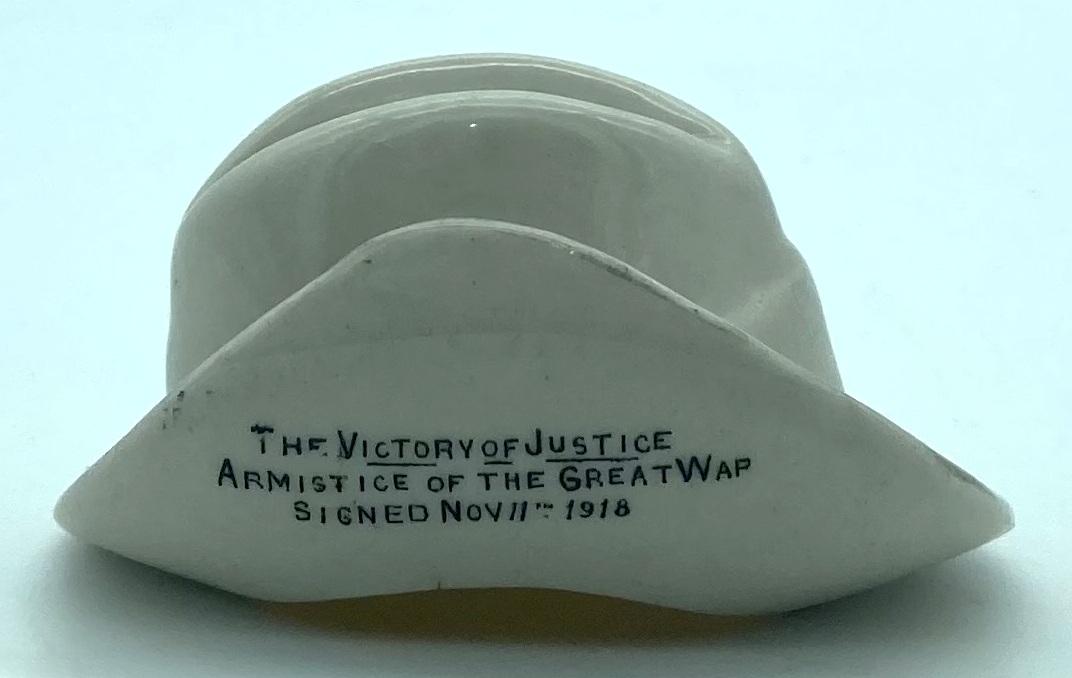 Carlton China crested ware - Australian slouch hat - side view showing text