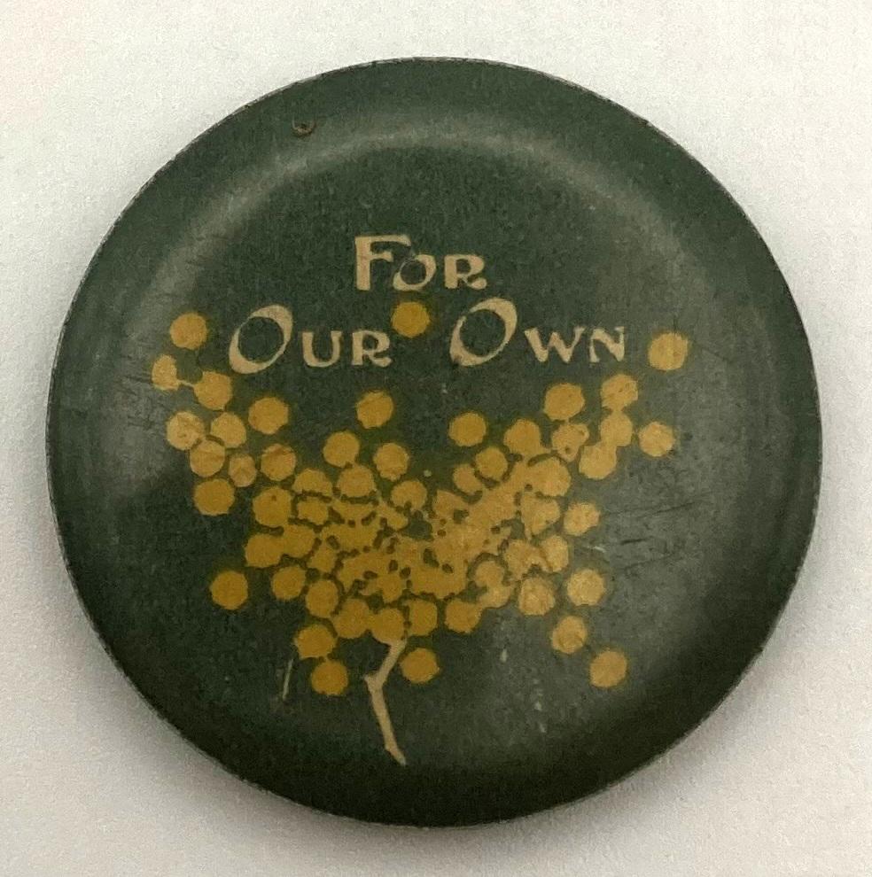 'Wattle Day' fundraising button 1916 - large size