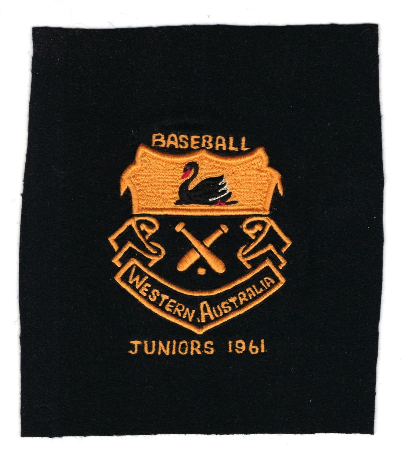 Western Australian 1961 State Under 16 baseball team pocket patch