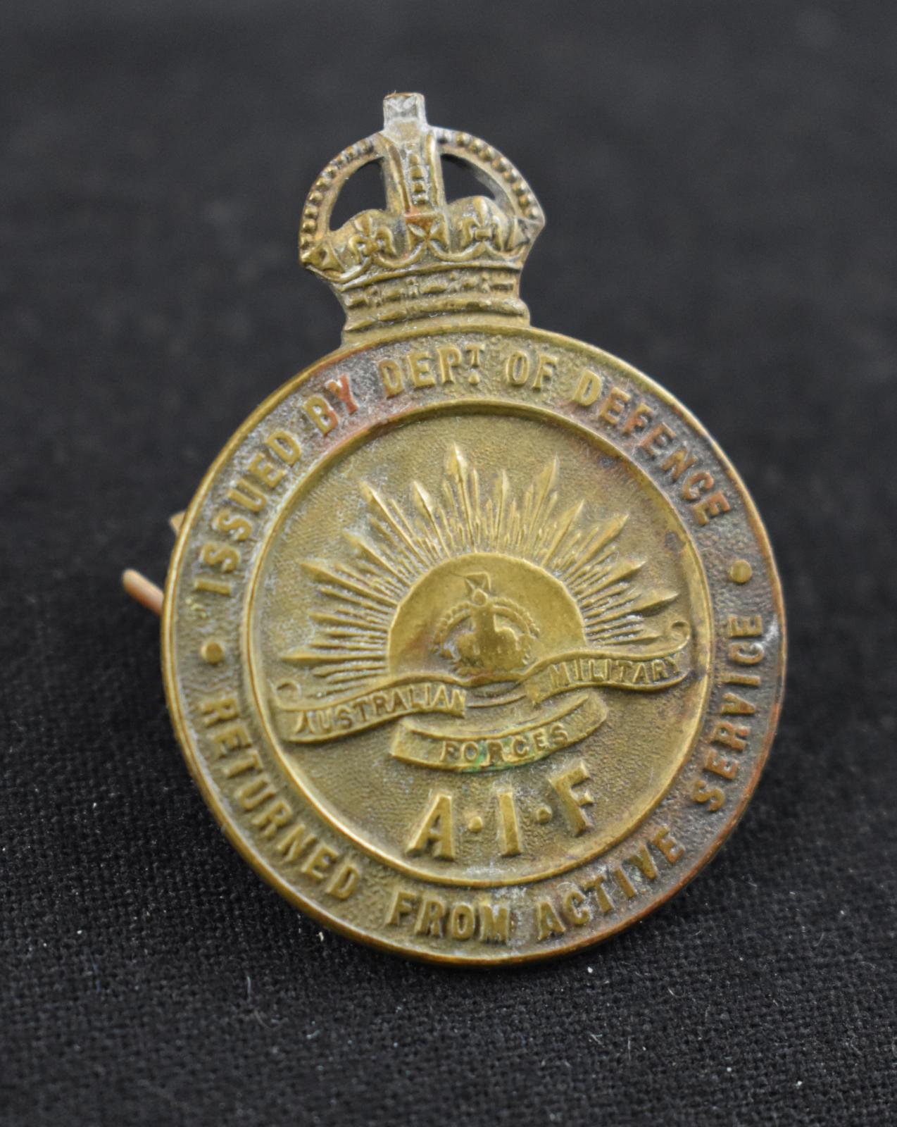 “Returned From Active Service” Lapel Pin 