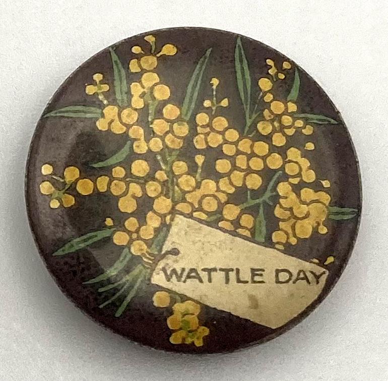 'Wattle Day' fundraising button c1921 - small size