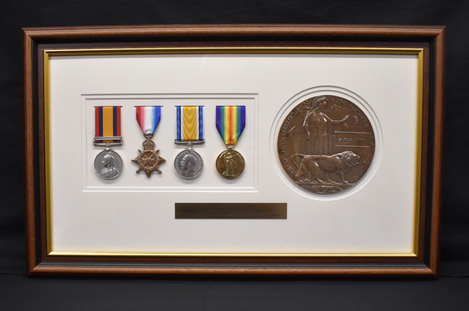 Medal Group of Alfred Richard ULPH - framed