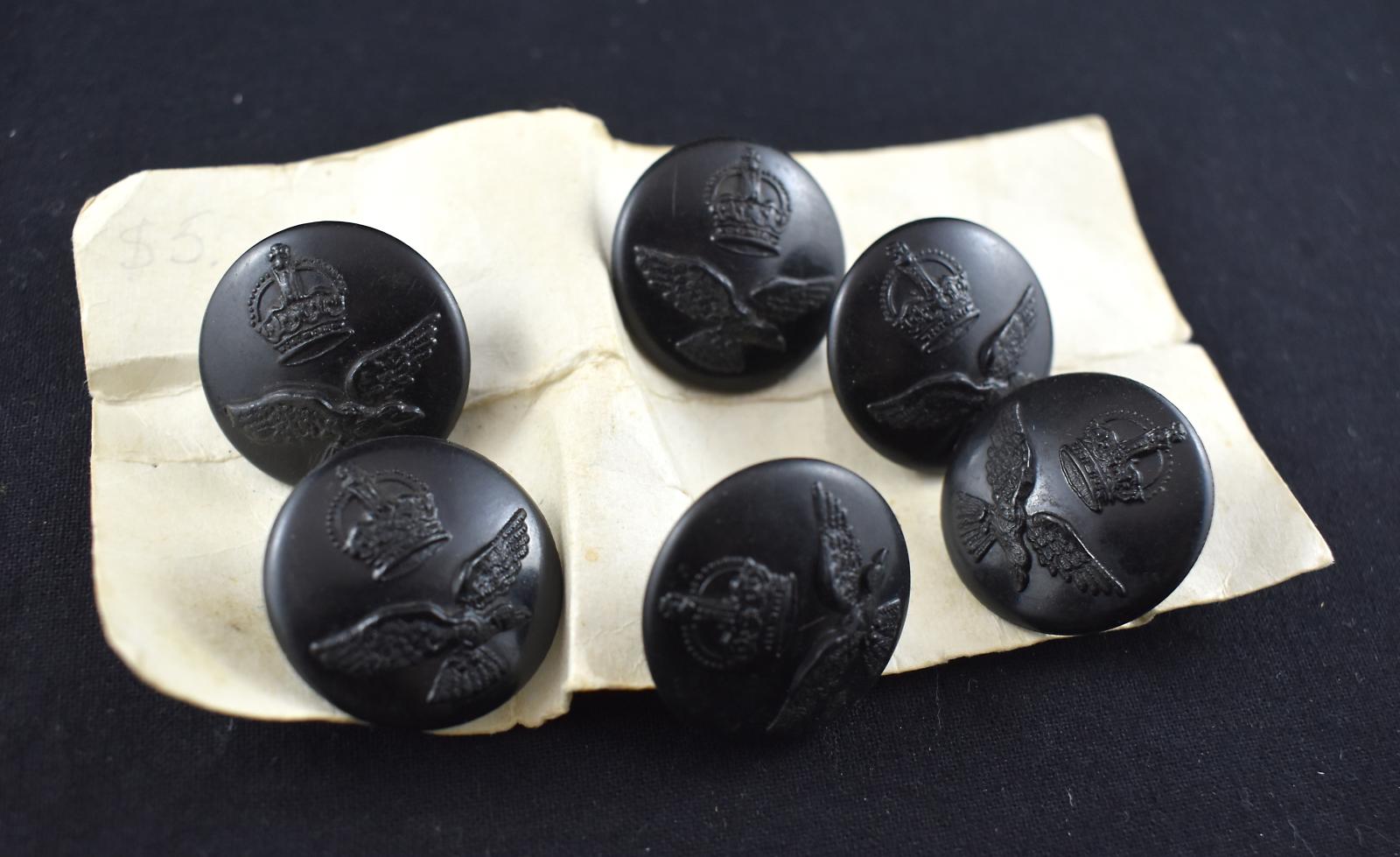 RAAF Bakelite buttons Second World War