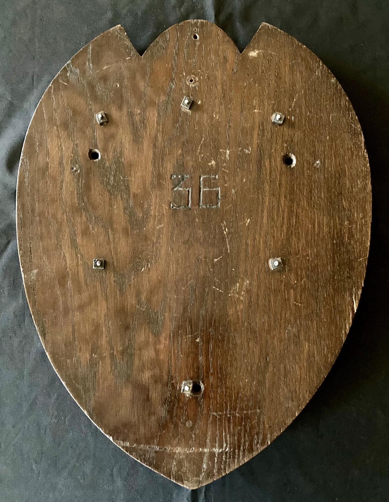 Back of St. John Ambulance Association Bradford Centre shield 1895-1954