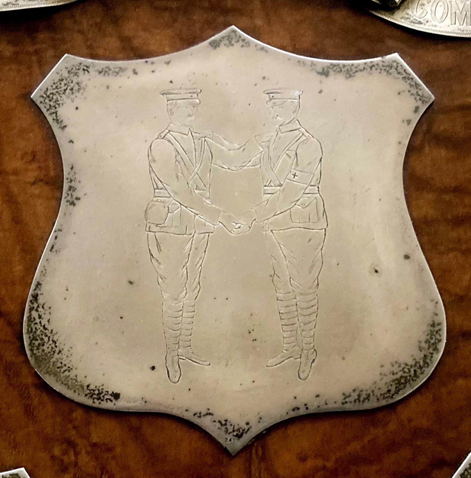 Top shield on St. John Ambulance Brigade Geelong 'Ambulance Competitions' shield