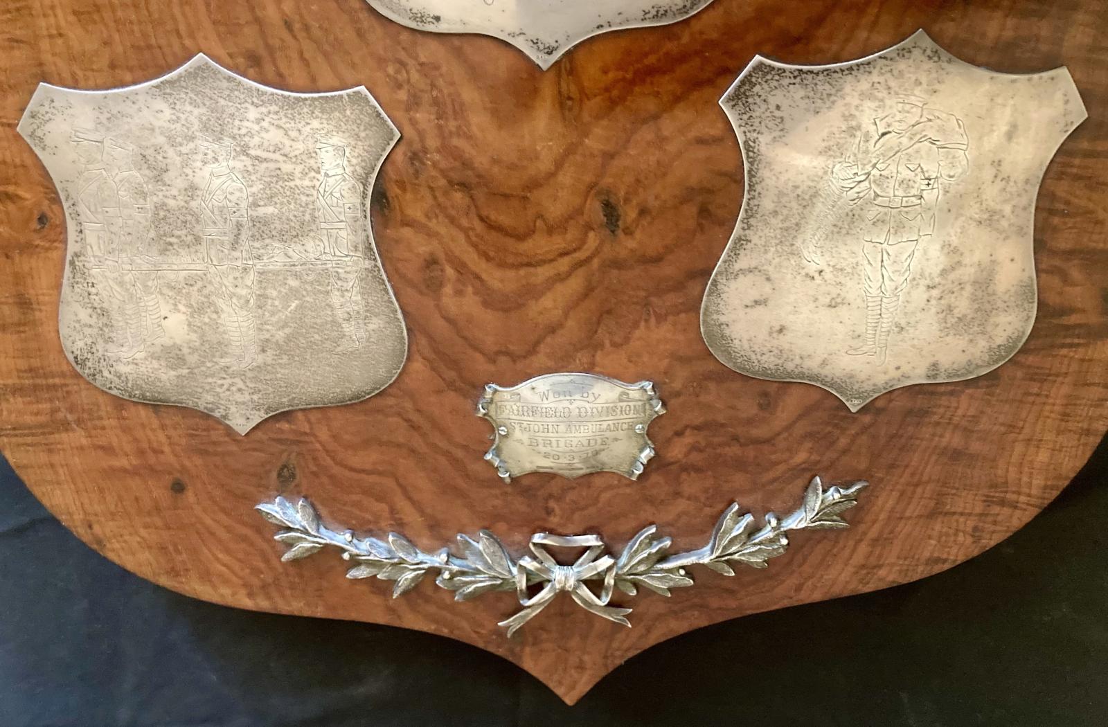 Lower section of St. John Ambulance Brigade Geelong 'Ambulance Competitions' shield