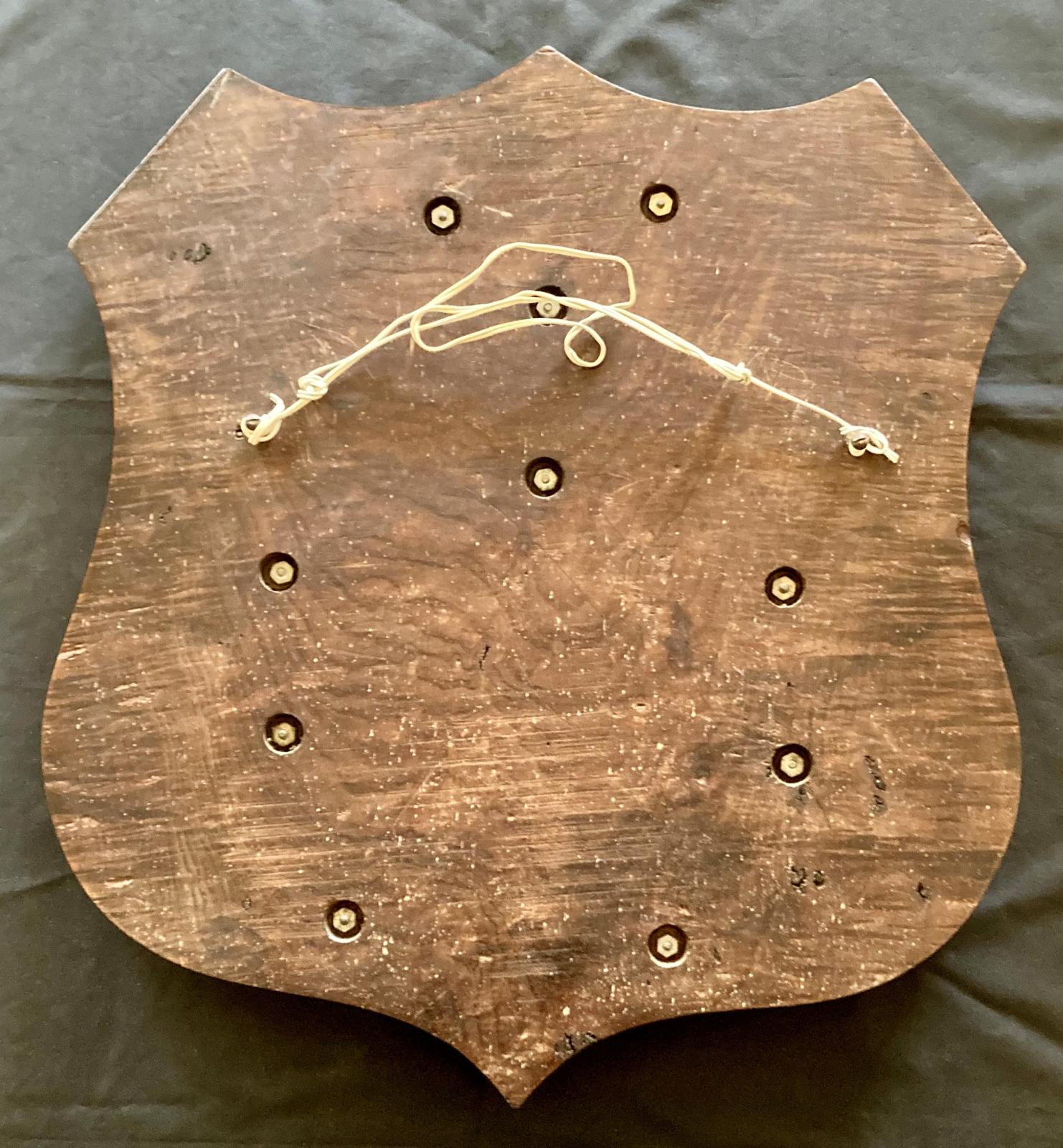 Back of St. John Ambulance Brigade Geelong 'Ambulance Competitions' shield