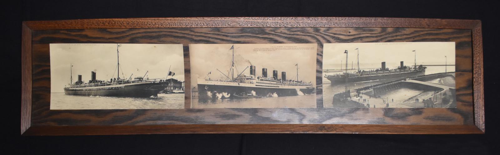 Three French Framed Photographic Postcards - front