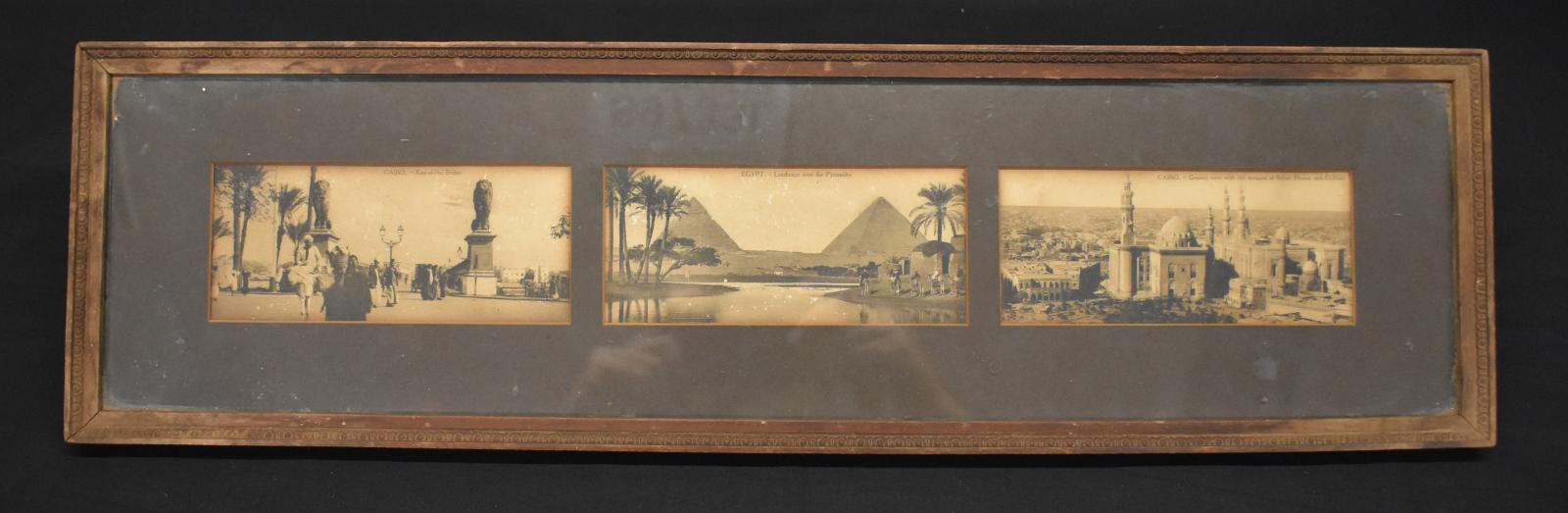 Three Framed Postcards, Egypt, First World War 