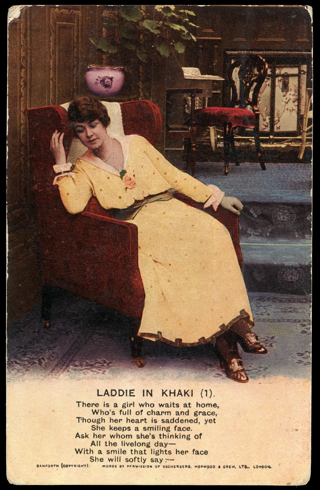 First World War Coloured Photographic Postcard