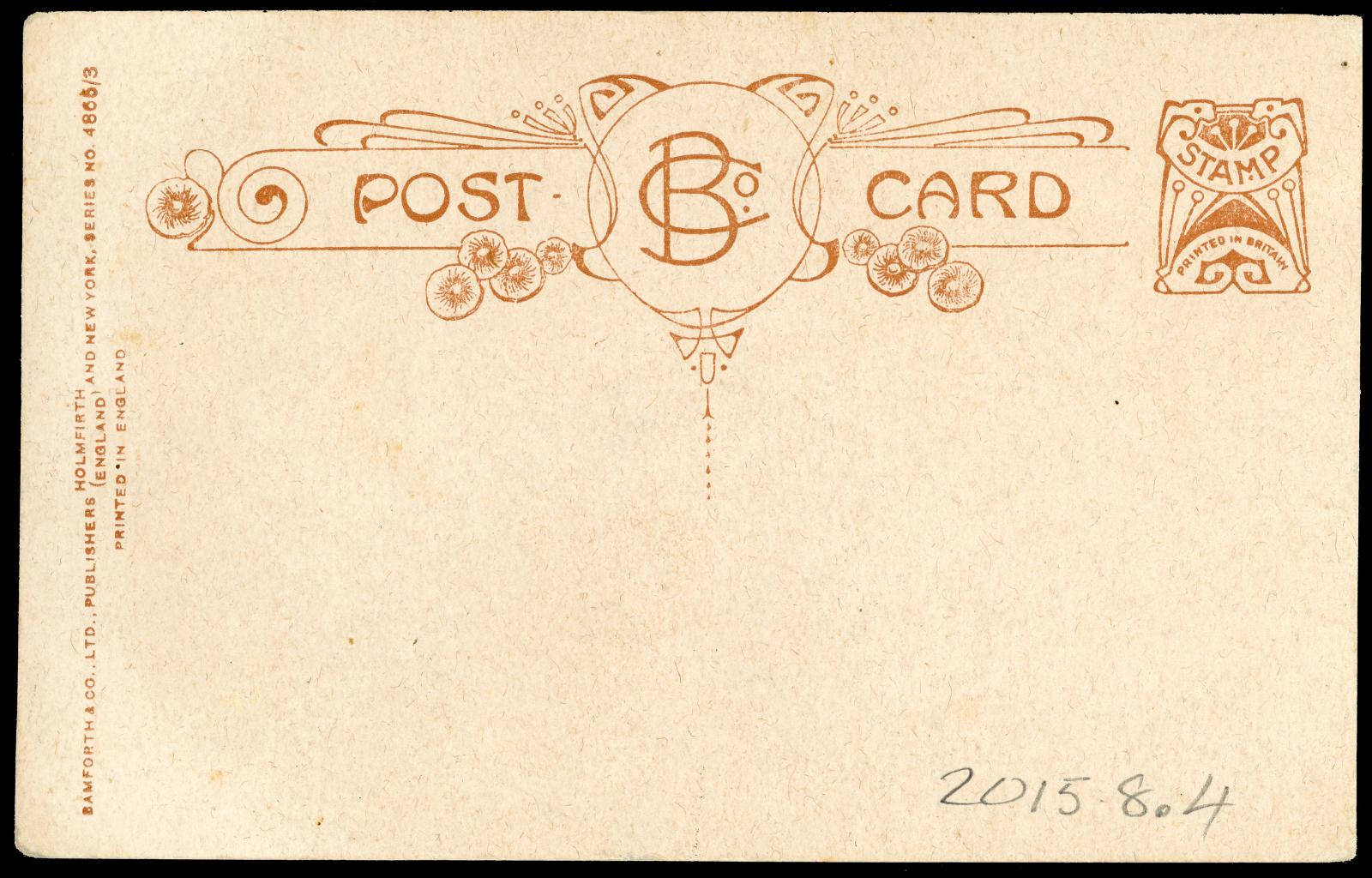 First World War Coloured Photographic Postcard - back