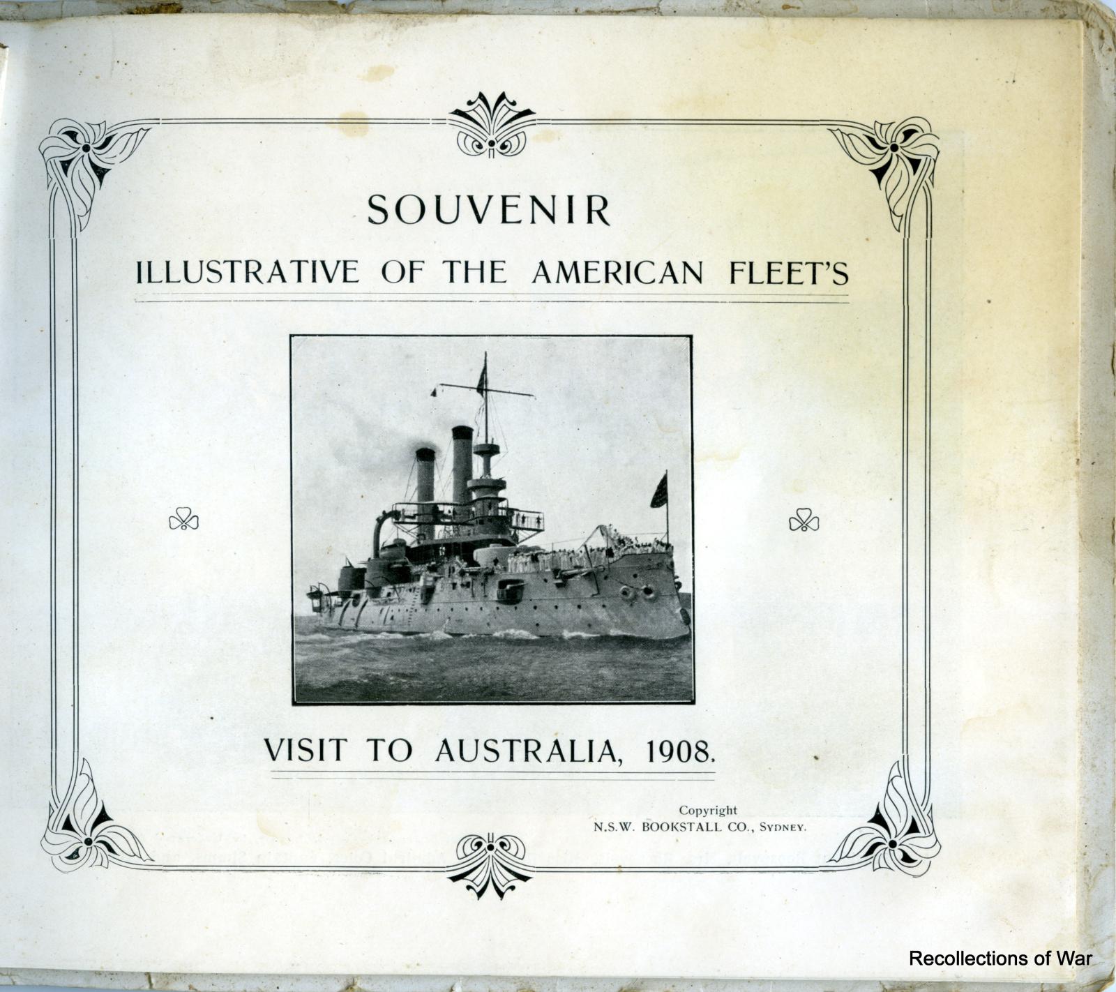 Title page of souvenir booklet