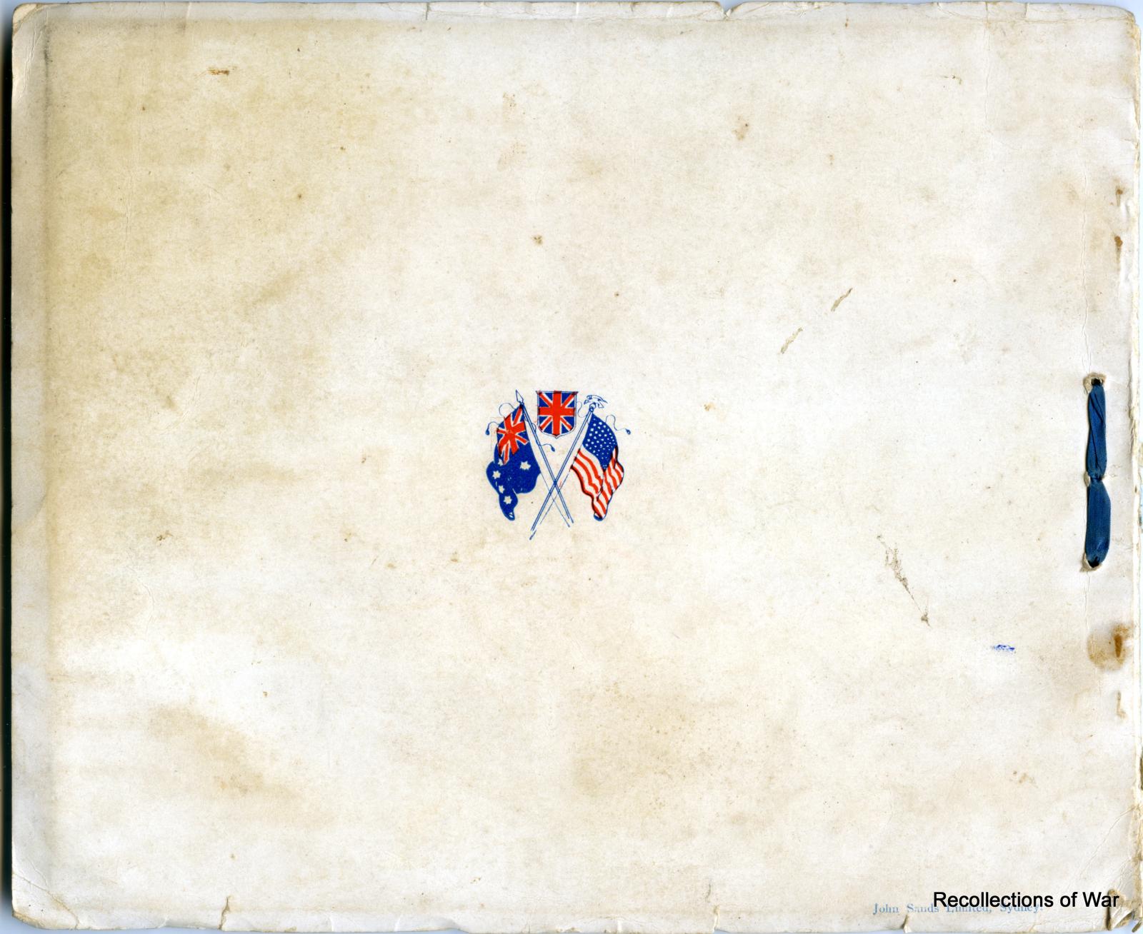 Back cover of souvenir booklet