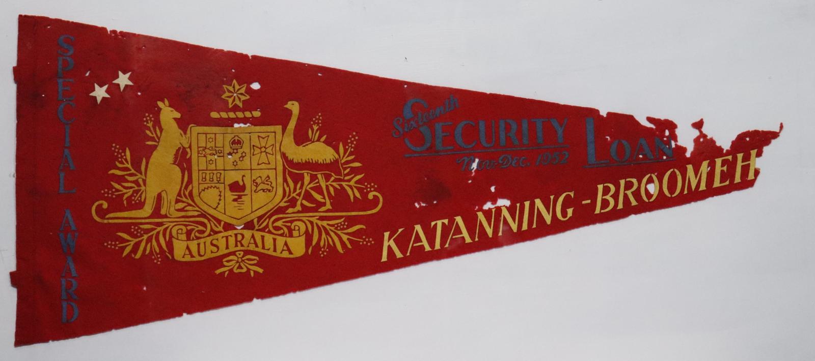 Special Award Pennant for Security Loan
