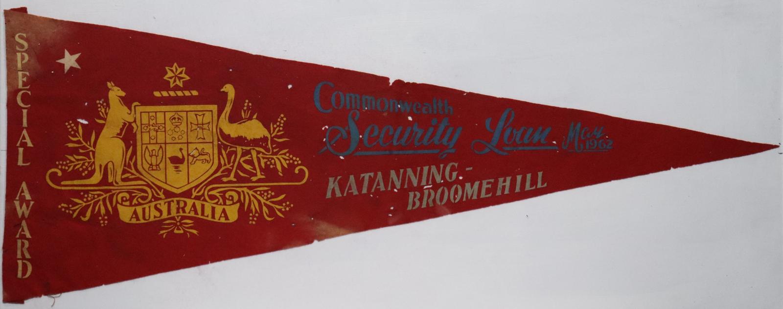 Special Award Pennant for Security Loan