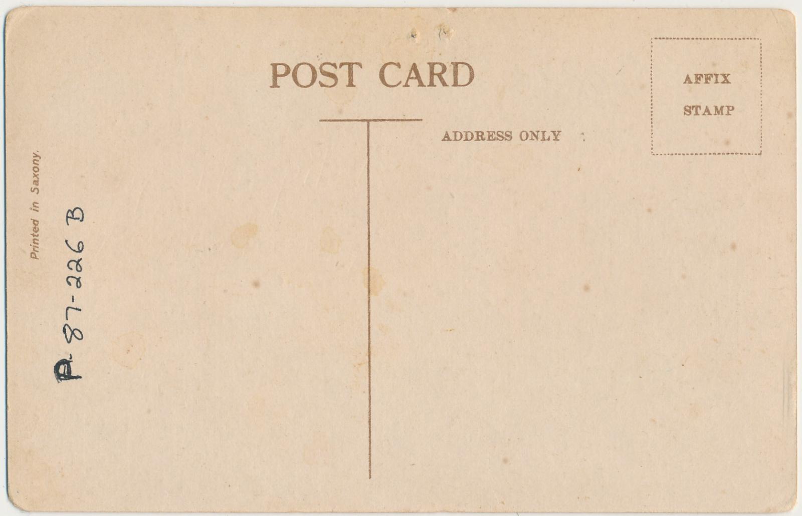 Back of postcard of Brockhurst Private Hospital